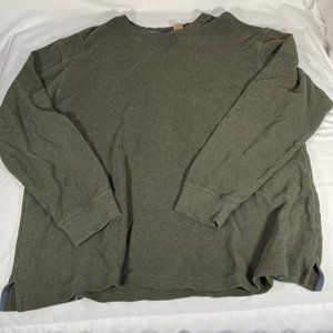 L.L Bean Thermal Waffle Knit Base Layer Long Sleeve Pullover Crew Neck XLT Heavy